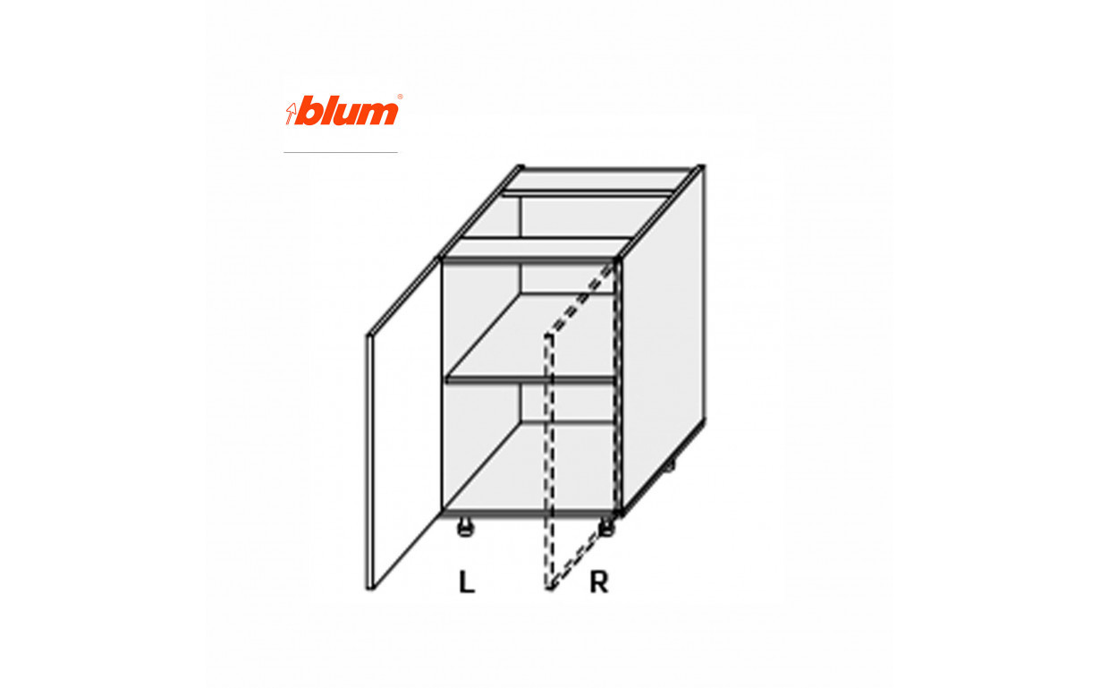 Кухонна секція Міленіум WG нижня 60Н/820 1дв Pro Blum ПРАВА - Фото